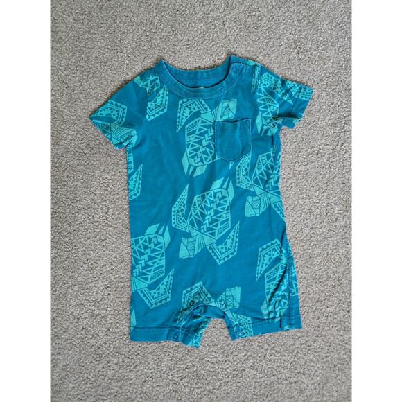 Tea Collection Sea Turtle and Flamingo Romper 2 Piece Bundle Set Size 9-12 Month - Picture 2 of 7